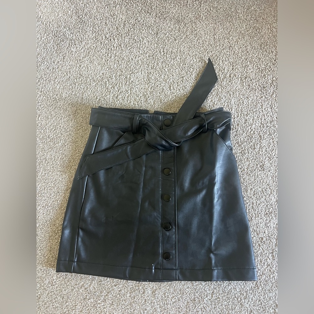 Black Leather Skirt